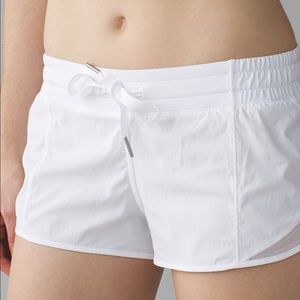 Lululemon White Hotty Hot Shorts